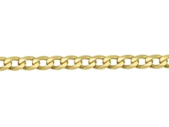 9ct Yellow Gold 5.5mm Diamond Cut Metric Curb Chain 16
