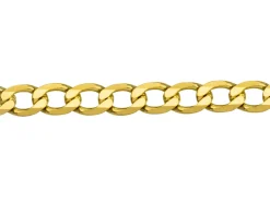 9ct Yellow Gold 4.8mm Diamond Cut Metric Curb Chain 18
