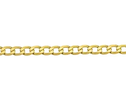 9ct Yellow Gold 4.8mm Diamond Cut Metric Curb Chain 16