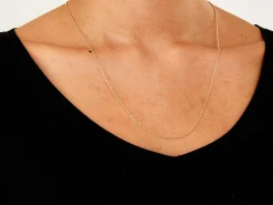 9ct Yellow Gold 1.0mm Diamond Cut Oval Belcher Chain 16