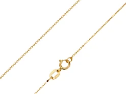 9ct Yellow Gold 0.8mm Diamond Cut Oval Belcher Chain 18"/45cm Unhallmarked