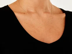 9ct Yellow Gold 1.0mm Diamond Cut Oval Belcher Chain 18