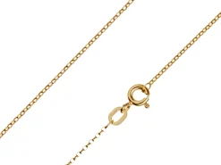 9ct Yellow Gold 1.0mm Diamond Cut Oval Belcher Chain 20"/50cm Hallmarked