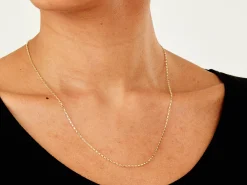 9ct Yellow Gold 1.5mm Diamond Cut Oval Belcher Chain 20