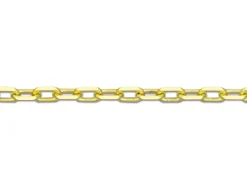 9ct Yellow Gold 1.5mm Diamond Cut Oval Trace Chain 18