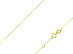 9ct Yellow Gold 0.8mm Diamond Cut Oval Trace Bracelet With Extender 7-8"/17-18cm Unhallmarked