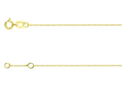 9ct Yellow Gold 0.8mm Diamond Cut Oval Trace Bracelet With Extender 7-8"/17-18cm Unhallmarked