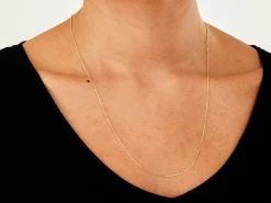 9ct Yellow Gold 0.8mm Diamond Cut Oval Belcher Chain 22