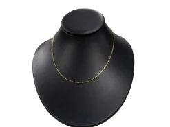 9ct Yellow Gold 2.0mm Diamond Cut Oval Trace Chain 18