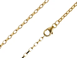 9ct Yellow Gold 2.2mm Diamond Cut Oval Belcher Chain 24"/60cm Hallmarked