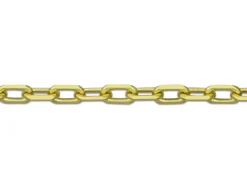 9ct Yellow Gold 2.0mm Diamond Cut Oval Trace Chain 16
