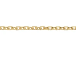 18ct Yellow Gold 1.3mm Diamond Cut Oval Trace Chain 18
