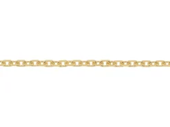 18ct Yellow Gold 0.8mm Diamond Cut Oval Trace Chain 18