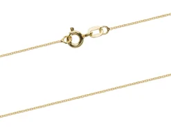 18ct Yellow Gold 0.8mm Diamond Cut Oval Trace Chain 16"/40cm Hallmarked