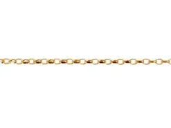 9ct Yellow Gold 1.4mm Diamond Cut Oval Belcher Chain Loose Unhallmarked