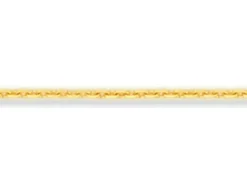 18ct Yellow Gold 1.0mm Diamond Cut Oval Trace Chain Loose Unhallmarked