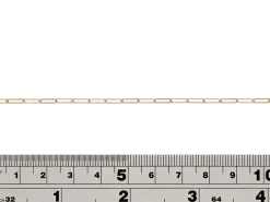 9ct Yellow Gold 1.7mm Diamond Cut Paperclip Trace Chain Loose Unhallmarked