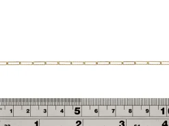9ct Yellow Gold 2.3mm Diamond Cut Paperclip Trace Chain Loose Unhallmarked