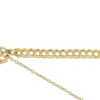 9ct Yellow Gold 4.5mm Double Curb Bracelet 7.5"/19cm Padlock & Safety Chain Hallmarked