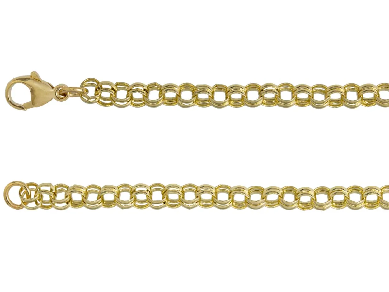 9ct Yellow Gold 4.0mm Double Round Belcher Chain 18"/45cm Hallmarked