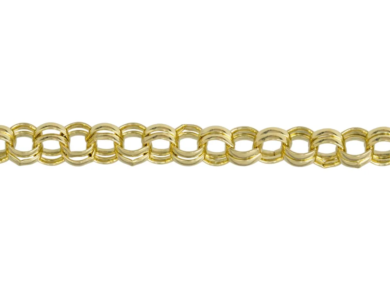 9ct Yellow Gold 4.0mm Double Round Belcher Chain 18"/45cm Hallmarked