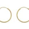 9ct Yellow Gold 16.0mm Endless Hoops, Pack Of 2