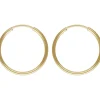 14ct Yellow Gold 17.0mm Endless Sleeper Hoops, Pack Of 2