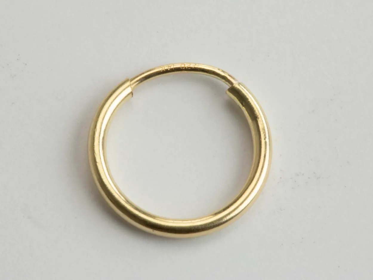 14ct Yellow Gold 17.0mm Endless Sleeper Hoops, Pack Of 2