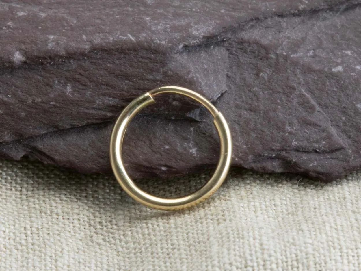 14ct Yellow Gold 17.0mm Endless Sleeper Hoops, Pack Of 2