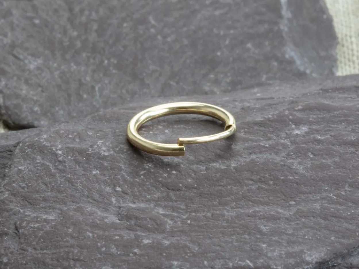 14ct Yellow Gold 17.0mm Endless Sleeper Hoops, Pack Of 2