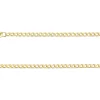 9ct Yellow Gold 2.3mm Filed Hollow Curb Chain 18"/45cm Extra Light Hallmarked