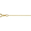 14ct Yellow Gold 0.6mm Filed Round Belcher Chain 18"/45cm Hallmarked