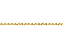 14ct Yellow Gold 0.6mm Filed Round Belcher Chain 18"/45cm Hallmarked