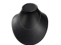 14ct Yellow Gold 0.6mm Filed Round Belcher Chain 18