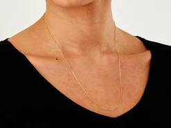 9ct Yellow Gold 0.9mm Flat Filed Oval Trace Chain With Extender 18-20