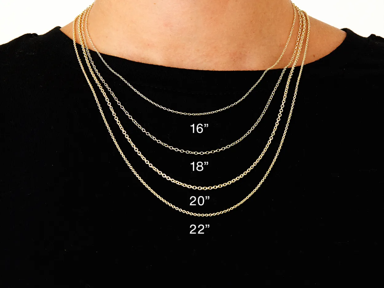 9ct Yellow Gold 1.2mm Flat Filed Oval Trace Chain 16"/40cm Unhallmarked