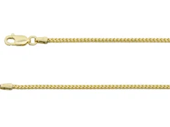 9ct Yellow Gold 1.4mm Franco Chain 18"/45cm Hallmarked