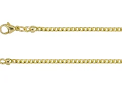 9ct Yellow Gold 2.4mm Franco Chain 16"/40cm Hallmarked