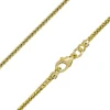 9ct Yellow Gold 1.9mm Franco Chain 18"/45cm Hallmarked