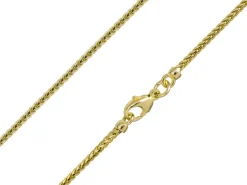 9ct Yellow Gold 1.9mm Franco Chain 18"/45cm Hallmarked