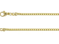 9ct Yellow Gold 2.4mm Franco Chain 18"/45cm Hallmarked