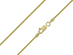 9ct Yellow Gold 1.2mm Franco Chain 16"/40cm Hallmarked