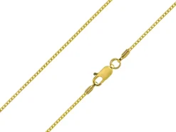 9ct Yellow Gold 1.0mm Franco Chain 18"/45cm Hallmarked