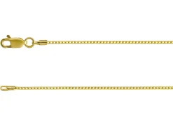 9ct Yellow Gold 1.0mm Franco Chain 18"/45cm Hallmarked