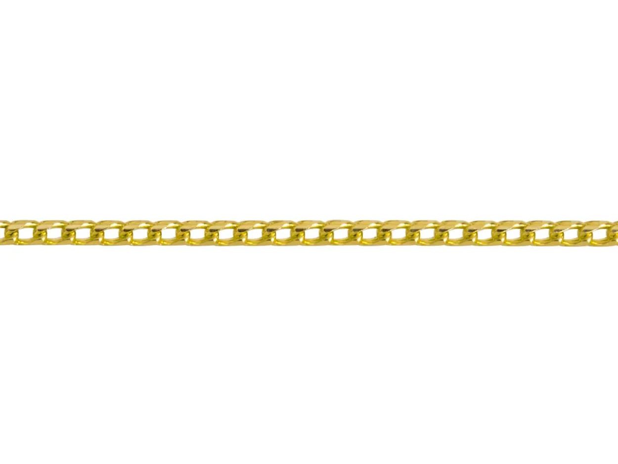 9ct Yellow Gold 1.0mm Franco Chain 18"/45cm Hallmarked