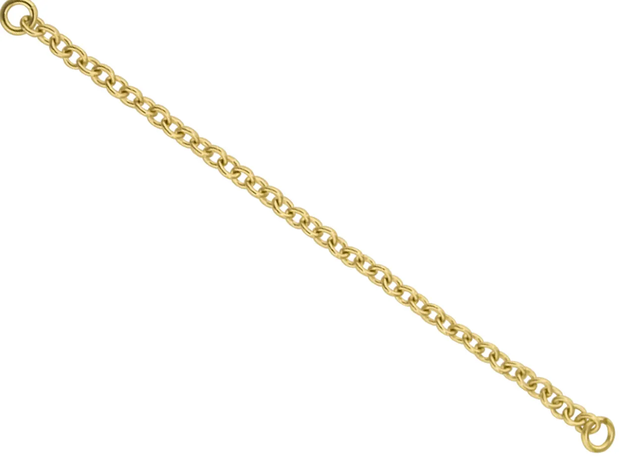 9ct Yellow Gold 2.0mm Heavy Trace Safety Chain For Bracelet 5.2cm/2"
