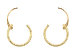 9ct Yellow Gold 10.0mm Hinged Sleeper Superlight Hoops, Pack Of 2, 100% Recycled Gold