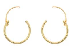 9ct Yellow Gold 12.0mm Hinged Sleeper Superlight Hoops, Pack Of 2, 100% Recycled Gold