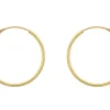 9ct Yellow Gold 16.0mm Hinged Sleeper Superlight Hoops, Pack Of 2, 100% Recycled Gold