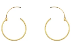 9ct Yellow Gold 16.0mm Hinged Sleeper Superlight Hoops, Pack Of 2, 100% Recycled Gold